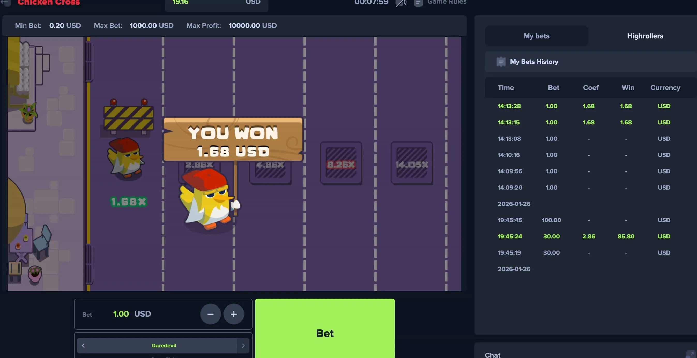La Demo Gratuita di Chicken Cross by Upgaming